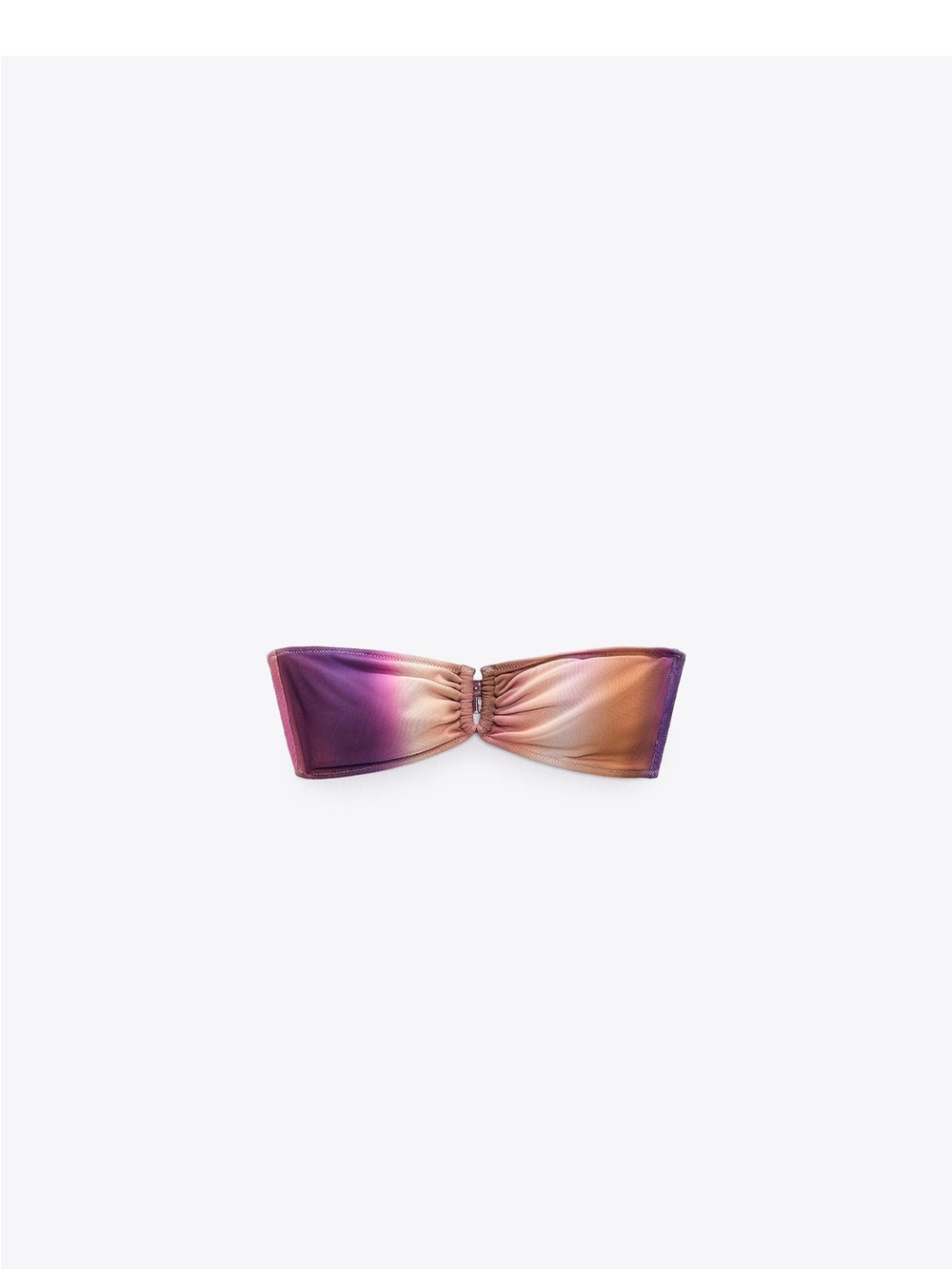 Zara Ombre Bandeau Swim Top — Purple and Orange